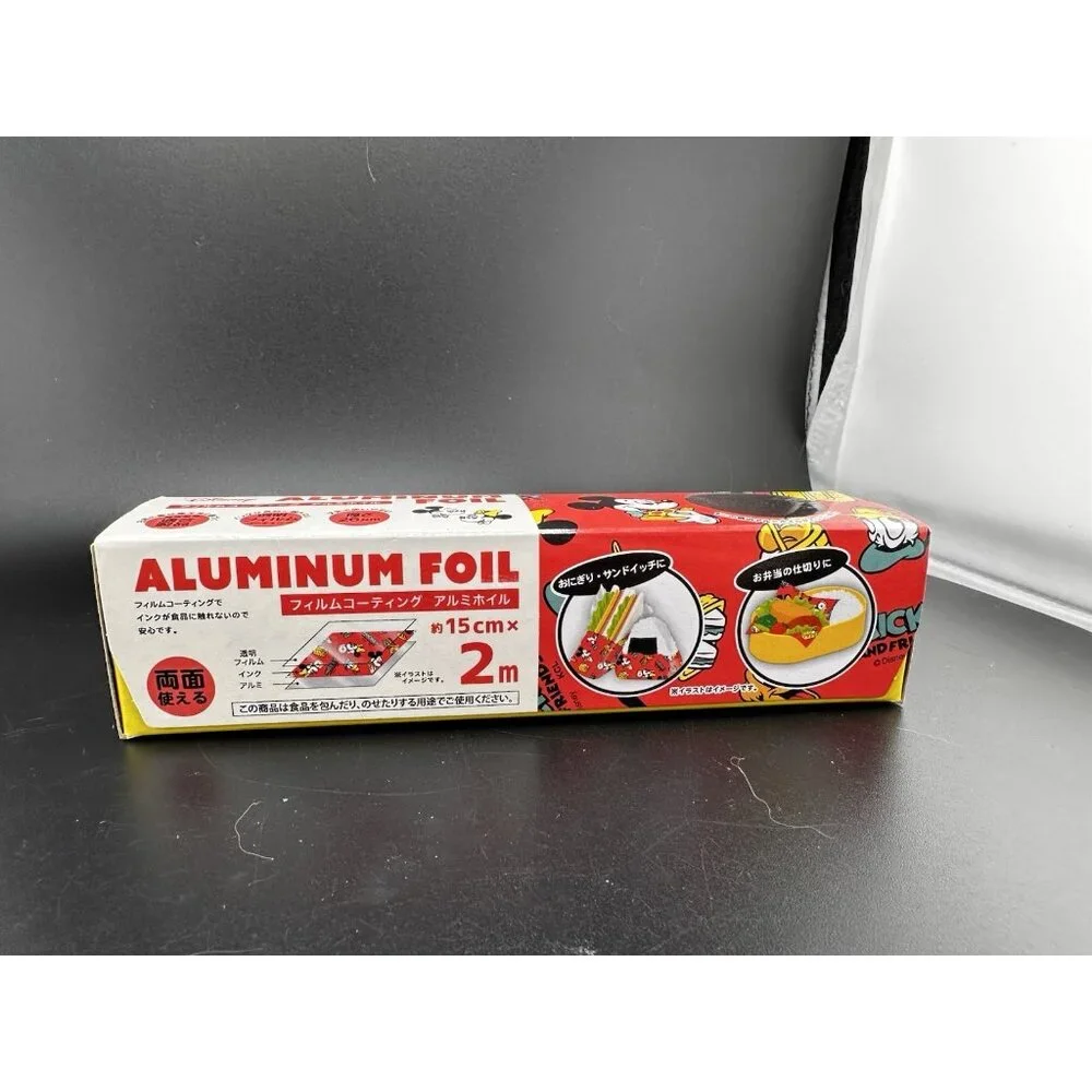 Japanese Disney‎ Mickey aluminum foil 15cm 2m From Japan Miniature NWT Red